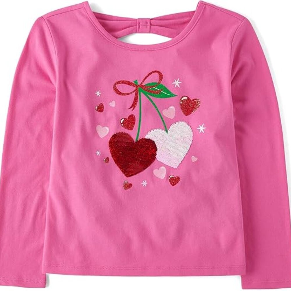 Children's Place, NWT, Cherry Hearts Long Sleeve T-Shirt